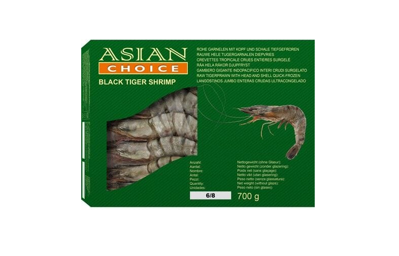 Black Tiger Garnelen Hoso 6/8 1 kg Asian Choice TK