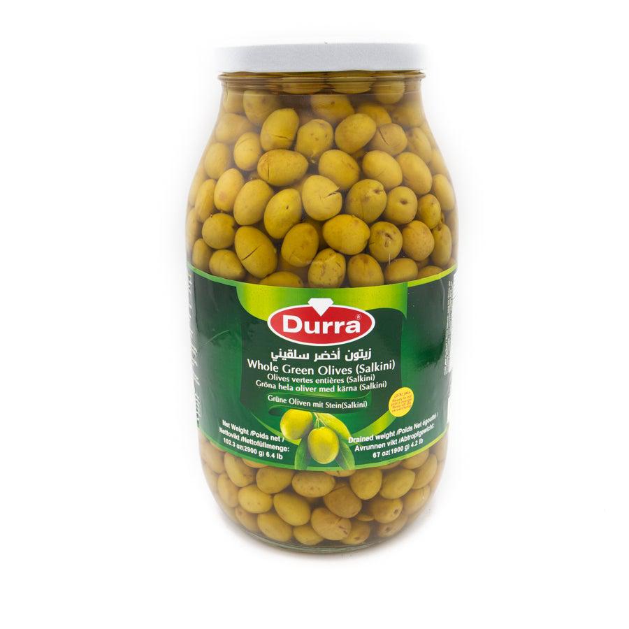 Durra grüne Oliven Salkini mit Stein 2900g