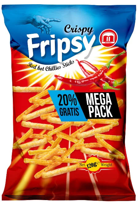 Fripsy Chips Stiks Hot 120g