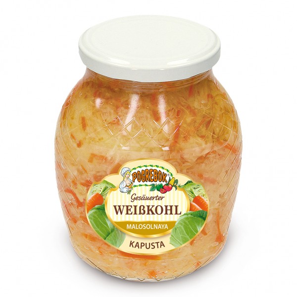 Gesäuerter Weißkohl "Malosolnaja-Pogrebok" 860g