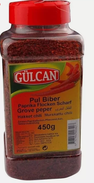 Gülcan Paprikaflocken scharf 450g