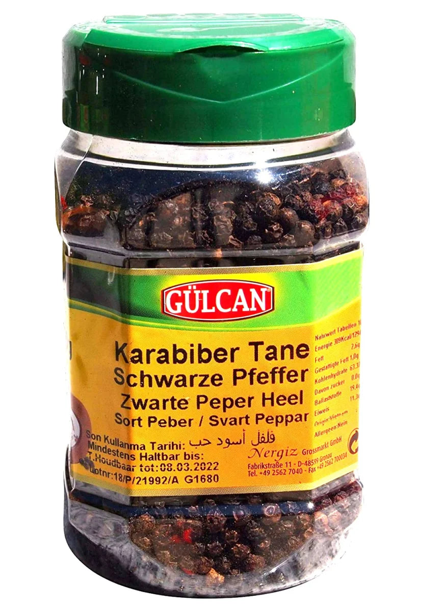 Gülcan schwarzer Pfeffer ganz 180g