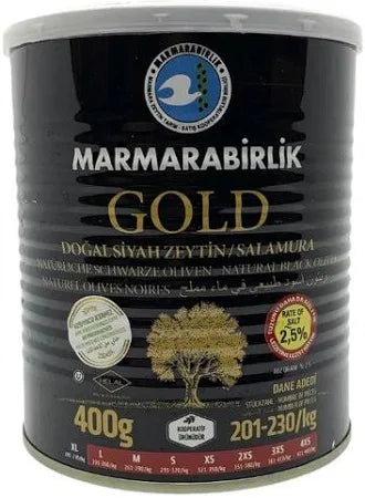 MB schwarze Oliven XL gold 500g Vakum Marmara Birlik