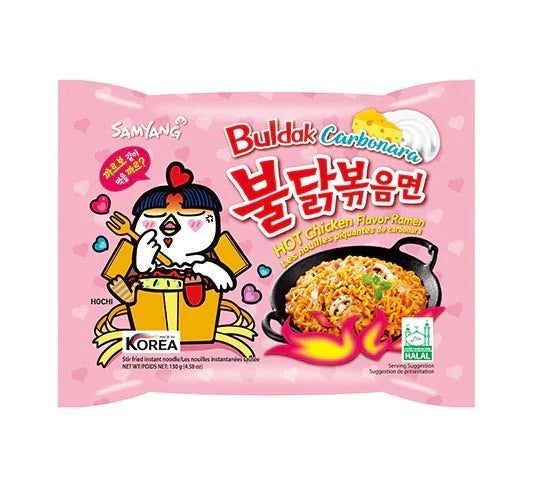 Samyang Carbonara Instantnudeln rosa 130g Buldak