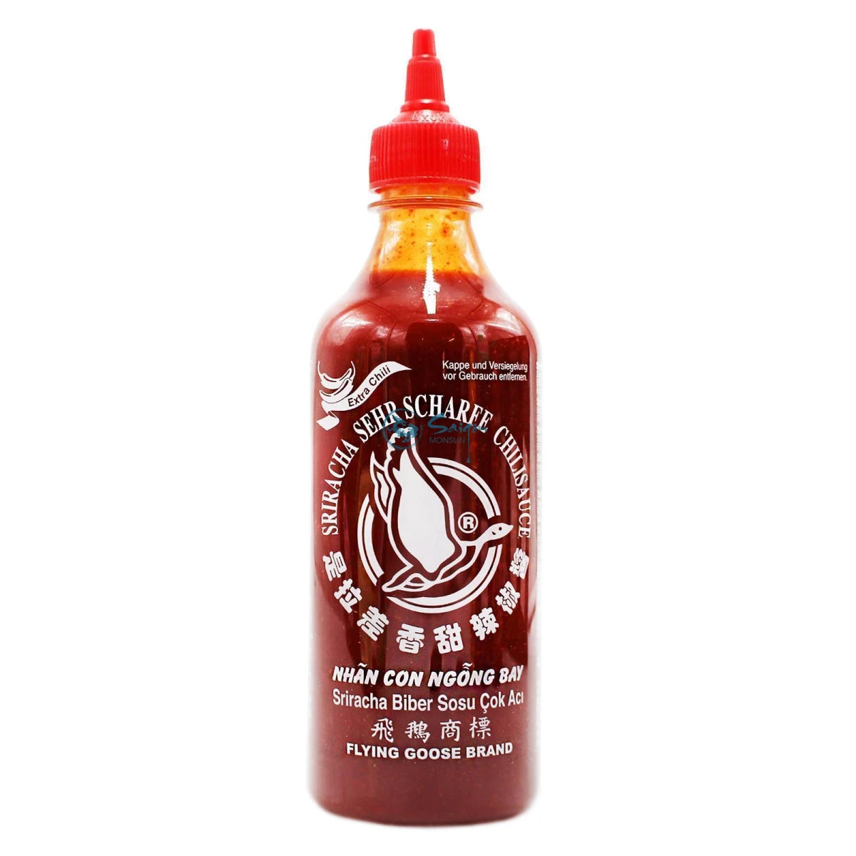 Sriracha Chillisauce 455ml rote Deckel Flügel
