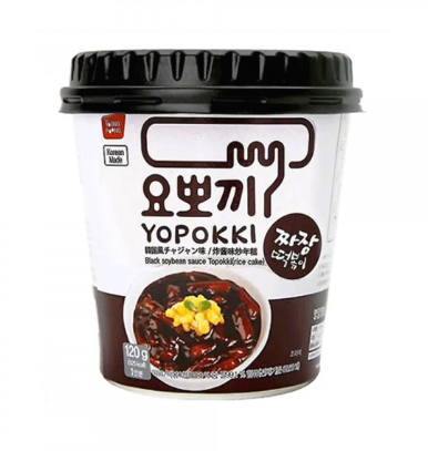 Yopokki Reiskuchen Jjajang 140g Becher