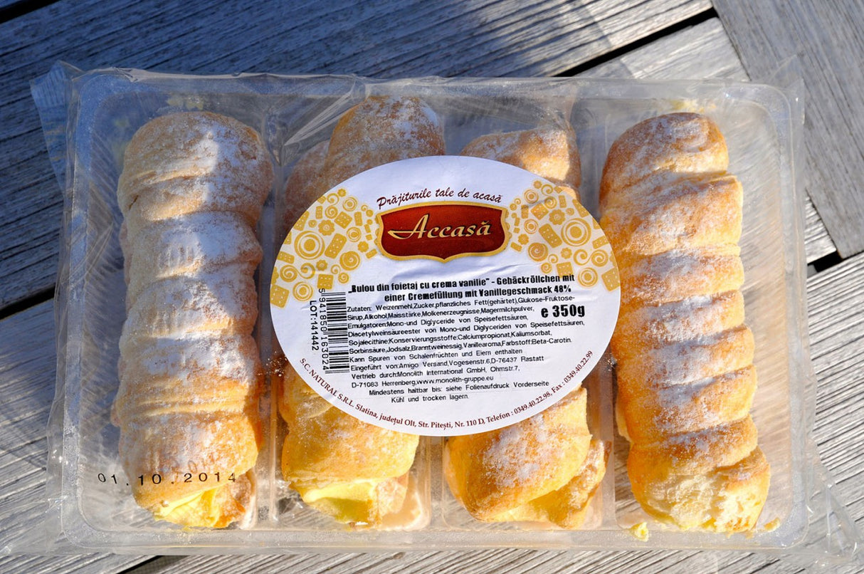 Accasa Gebäckröllchen Sahnefüllung 350g
