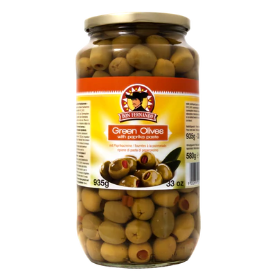 Don Fernando Green Oliven Paprika 920g