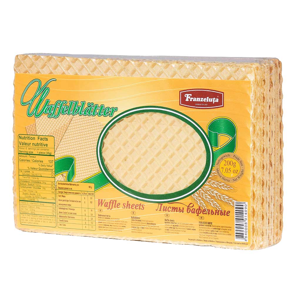 Franzeluta Waffelblätter eckig 200g Mold.