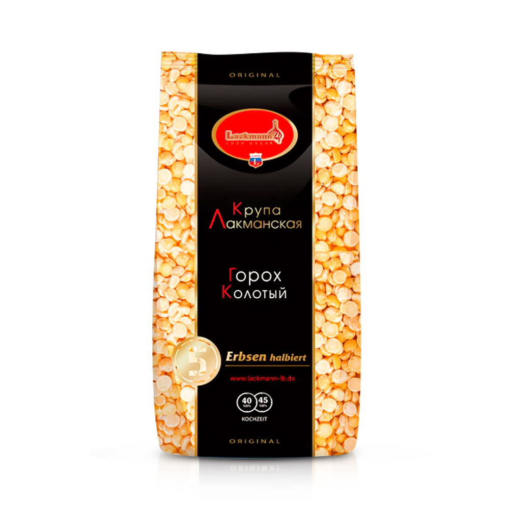 Lackmann halbierte Erbsen 800g