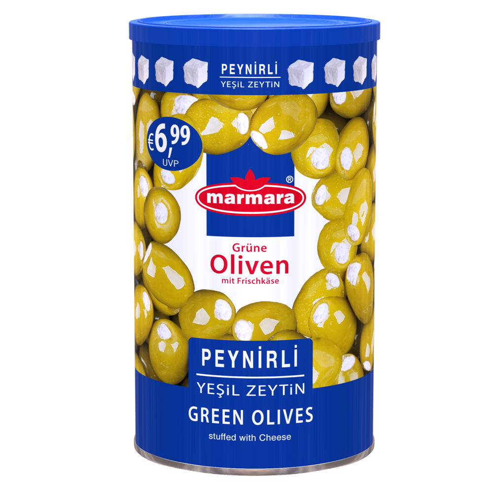 Marmara grüne Oliven mit Käse 1250g