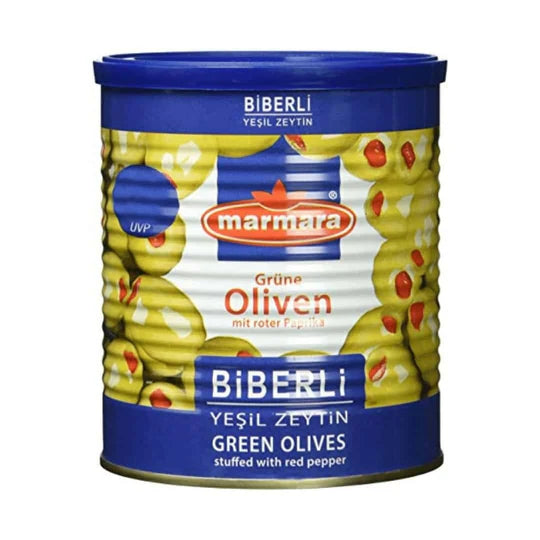 Marmara grüne Oliven mit Paprika 800g