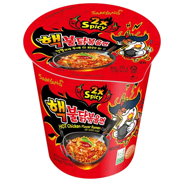 Samyang Instandnudeln extra Scharf 70g  Cup rot 2x spicy